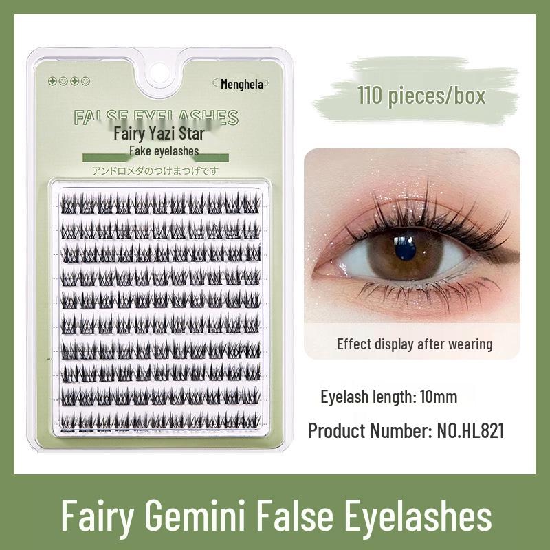 

Dream Herata Manga Eyelash Clusters: Natural, Segmented, Large-Capacity Wheat Ear Design False Eyelashes.