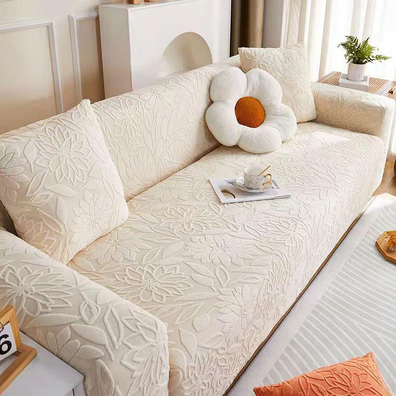 Husă de Sofa Toate Sezoanele Generală Sofa Complet Învelită Husă Completă pentru Sofa Culoare Solidă Anti-alunecare Sofa Pânză Terry Husă pentru Sofa cu Două Locuri Trei Locuri