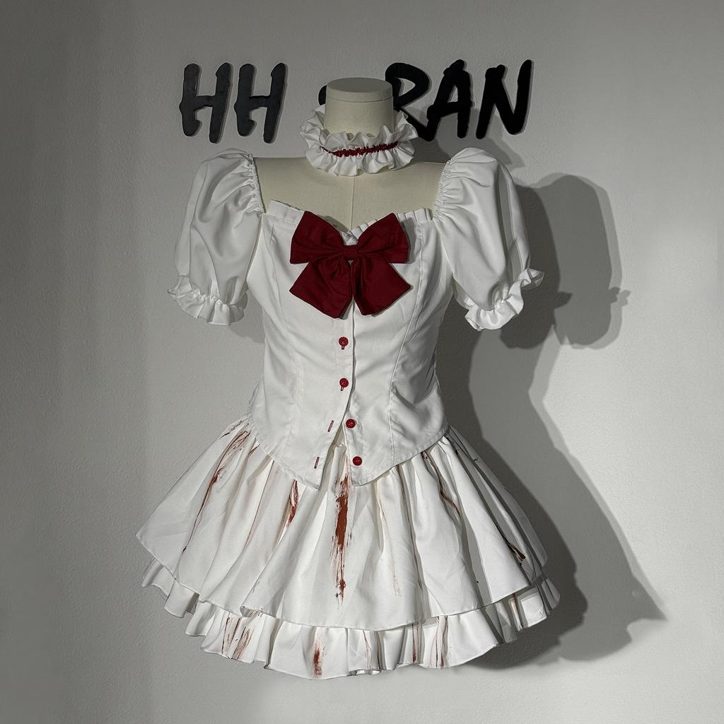 College party dress, goth bloody doll cos costume, halloween costume