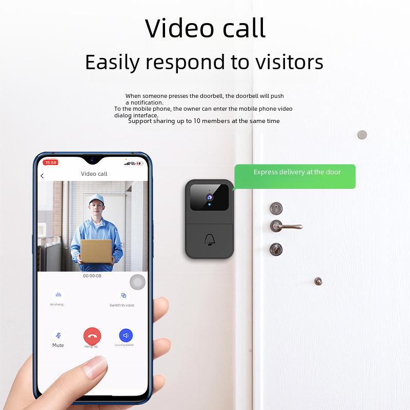 D9 Smart Video Doorbell with Universal Remote, Home Monitoring, Video Intercom, and HD Night Vision.