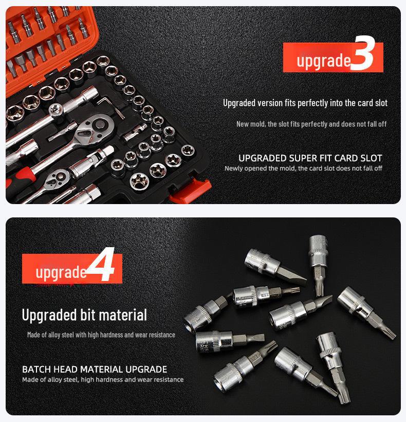 108-Piece Socket and Wrench Set for Auto Repair