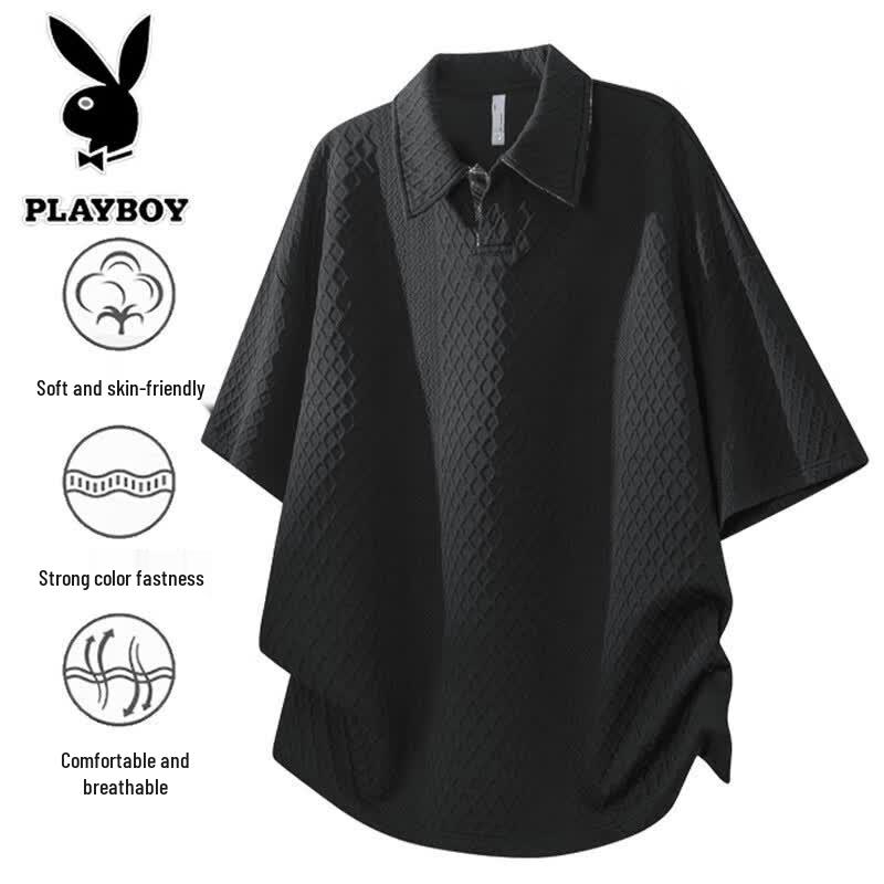 Мужская футболка-поло с коротким рукавом Playboy 4XL