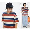 New Loose Contrast Color Short Sleeve Main Striped T-shirts Couples  For Men And Women In The Summer Of 2026