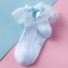 Women Princess Cute Ruffle Lace Comfortable Thin Section Mesh Bow Knot Casual Socks