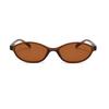 New Retro Oval Cat Eye Sunglasses for Women Y2k Trendy Small Narrow Sunnies 90s Designer Sun Glasses
