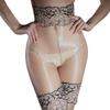 Lace High Waist Ultra Thin Transparent Pantyhose Party Women Sexy Shiny One Line Crotch Tights Ootd Fashion Self Pleasure Hot
