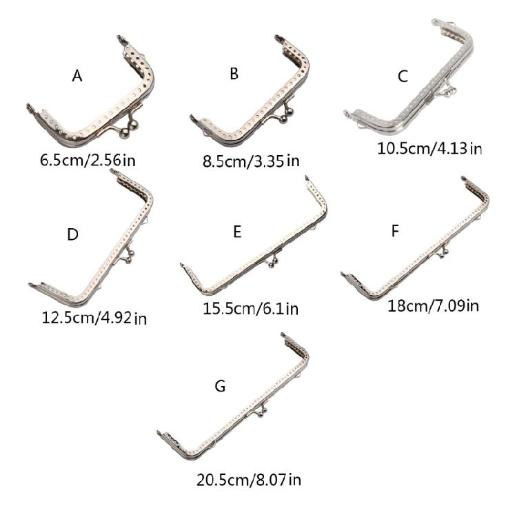 Kwadratowa Metalowa Rama Zapięcie typu Kiss Clasp Uchwyt do Torebki Rama z Zapięciem Kiss Clasp Rama do Tworzenia Torebek Kwadratowa Torebka Kopertówka Rama Rękodzieło DIY