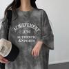 2024 Summer Slimming American Casual Tie-Dye Color Block T-Shirt Dress