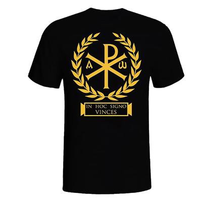 Byzantine Empire Chi Rho Symbol Constantine Cross T-Shirt 100% Cotton O-Neck Short Sleeve Summer Casual Mens T-shirt Size