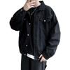 Men's Retro Loose Fit Denim Jacket - Solid Color, Korean Style, All-Match Workwear, Perfect for Spring and Autumn.