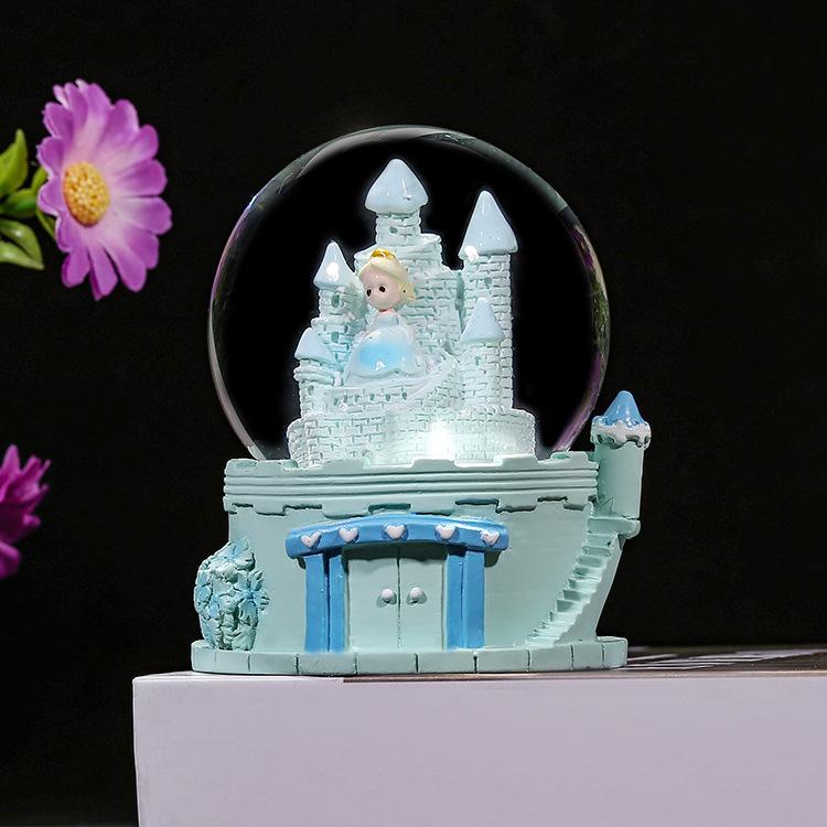 

Милый Милый Мультяшный Кролик Сверкающий Мини Хрустальный Шар Ночник Кнопочный элемент StyleI