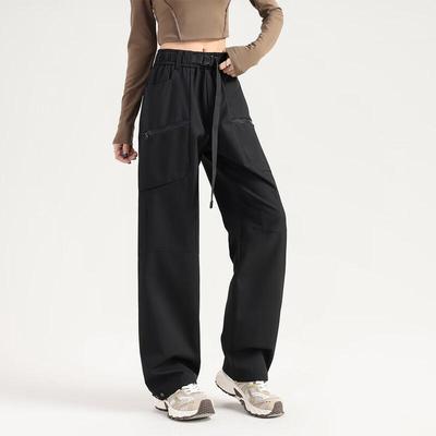Izzue Unisex Loose Wide-Leg Cargo Pants