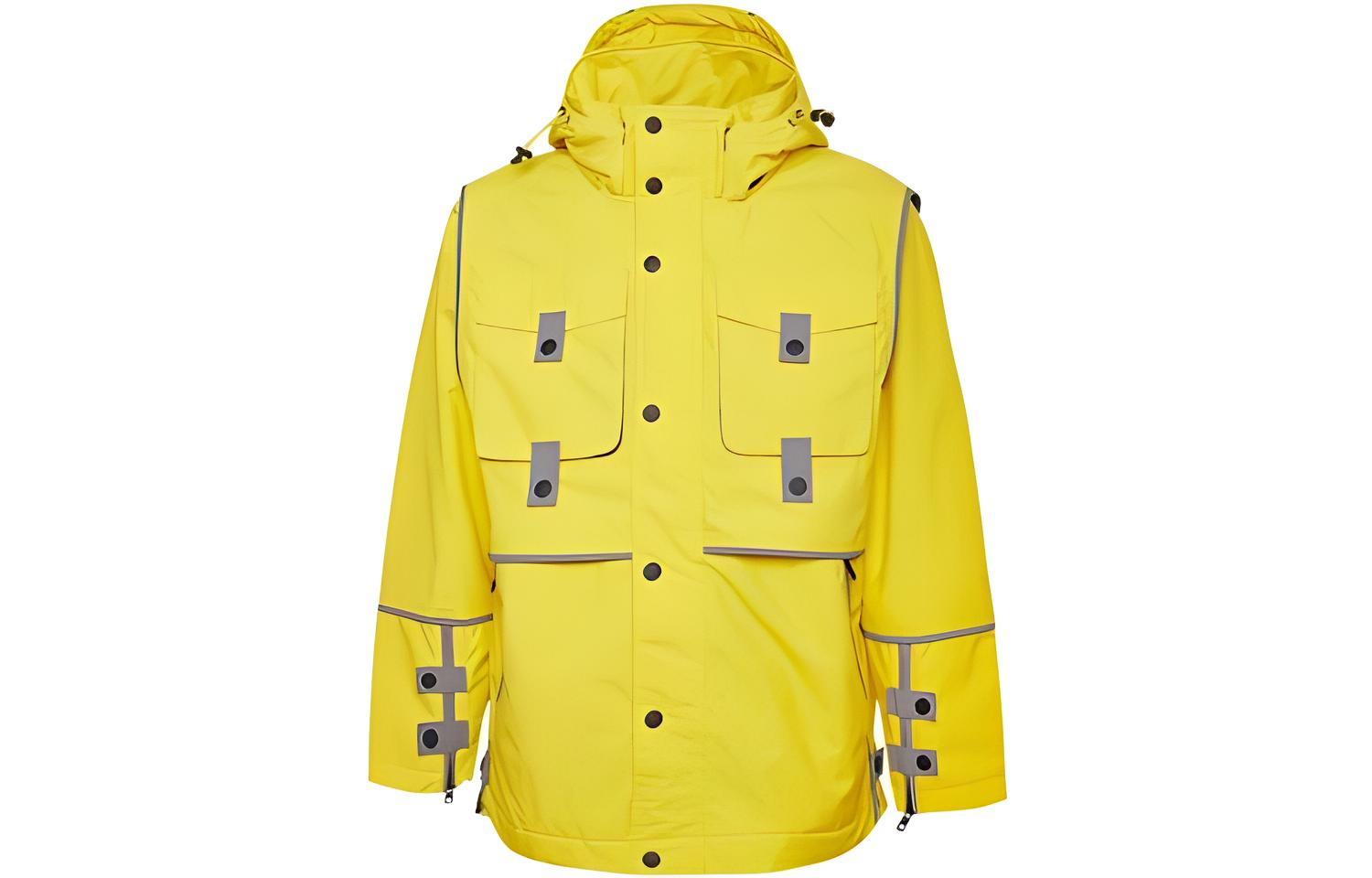 Converse Jackets Women s Yellow Hooded Moderate Workwear 10019958-A01 XL