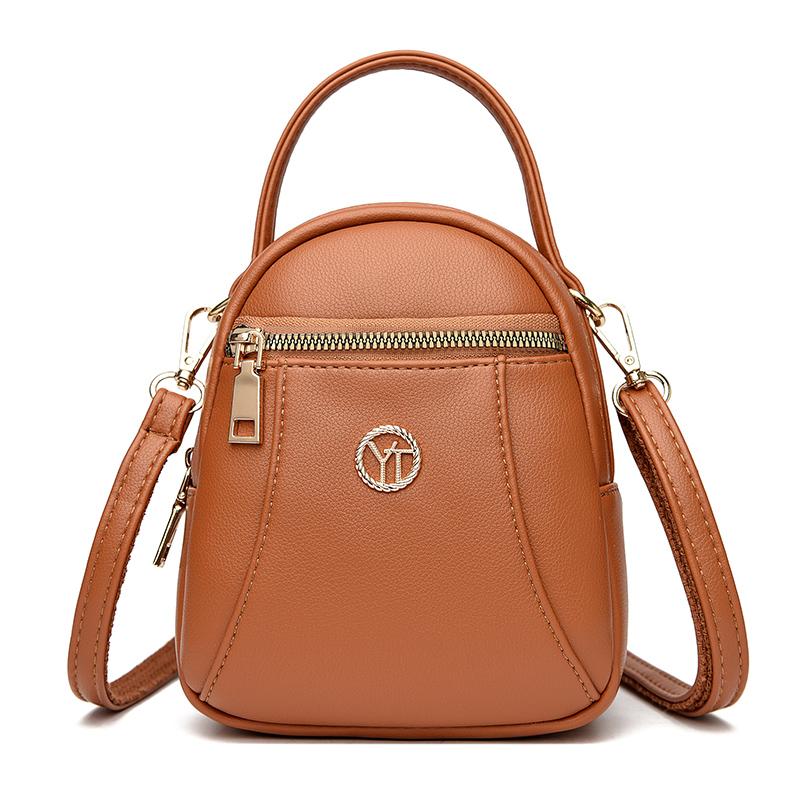 Dámská trendy vintage malá crossbody kabelka Luxusní jednobarevné PU kožené tašky přes rameno Módní dámská mini taška na telefon a peněženka