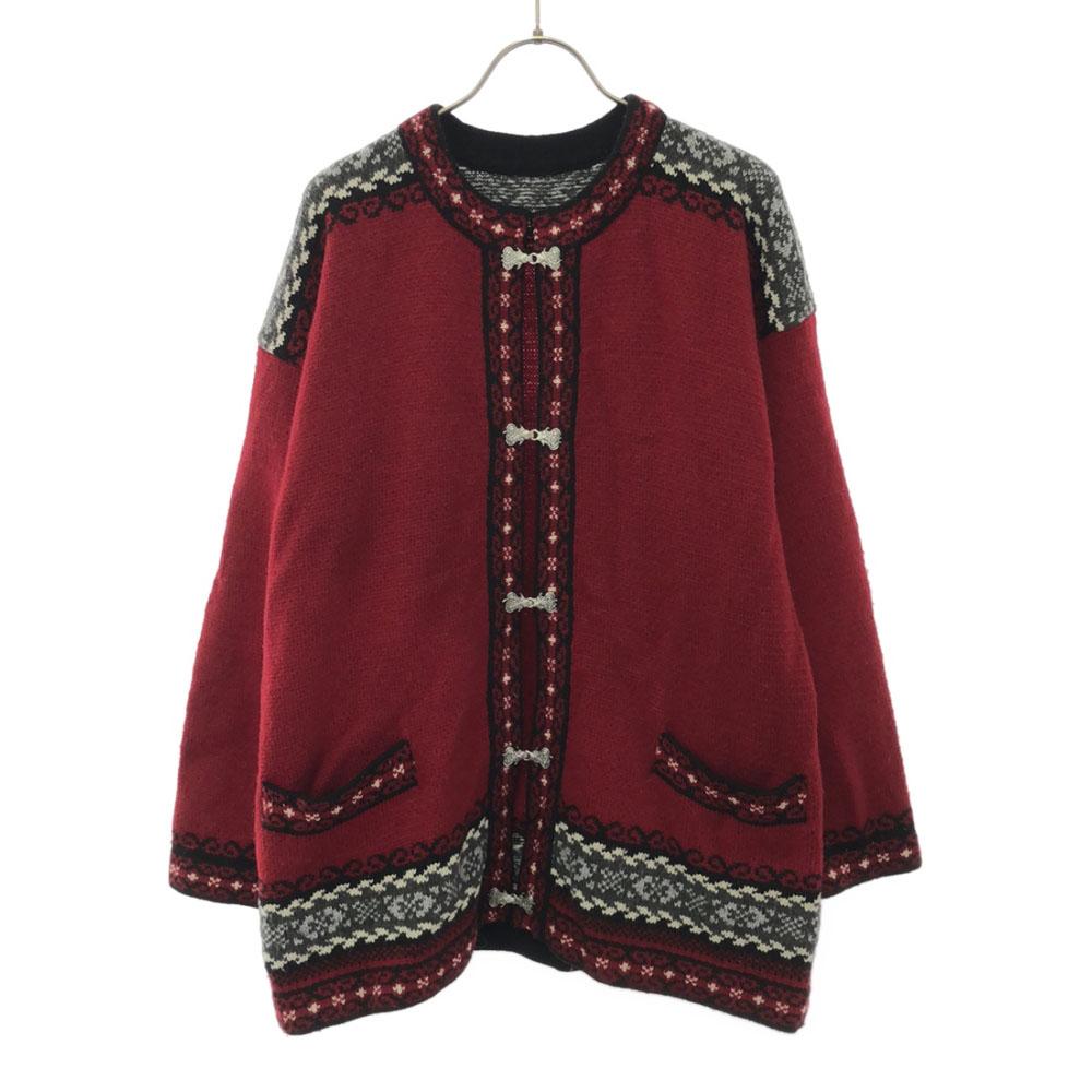 

OLD 90s Tyrone Carcardigan Knit jacket Red Women Used