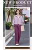 Spring Casual Jacket & Pants Set - Stylish Plus-Size Sportswear for Middle-Aged & Elderly Women