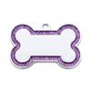 Double Side Dog Cat ID Tag Glitter Dogs Cats Name Pendant Tags Pet Collar Accessories Anti-lost Bone Tags for Small Dog Cat