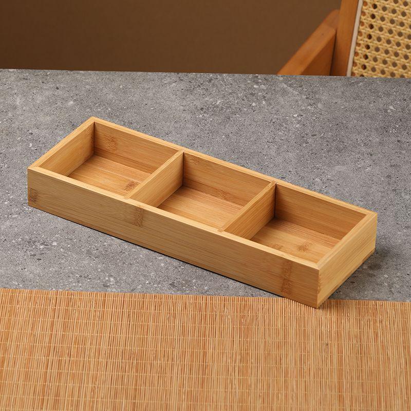 Bamboo Nine-Compartment Snack Tray for Dried Fruits and Hot Pot Side Dishes