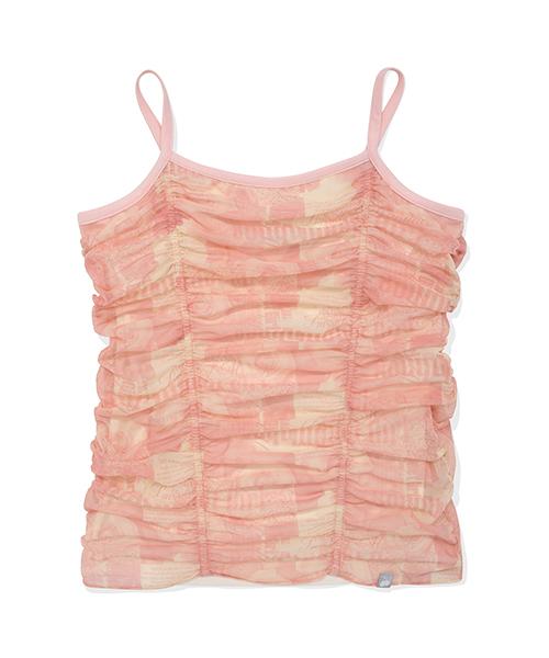 Kirsh Graphic Layered Shirred Sleeveless [Salmon] 1