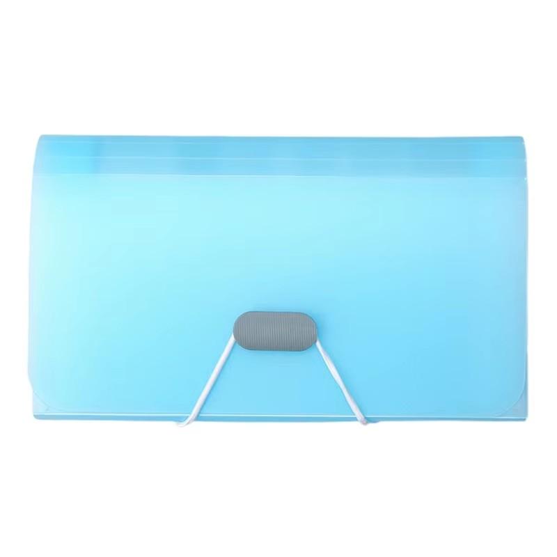 1PC 13 Cell A6 Mini Lanyard Organ Bag Office File Storage Candy Color Ticket Folder Transparent Folder