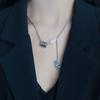 Love Pendant Thai Silver Sweater Hip Hop Cross Necklace Women'S Premium Long Sweater Chain Accessories