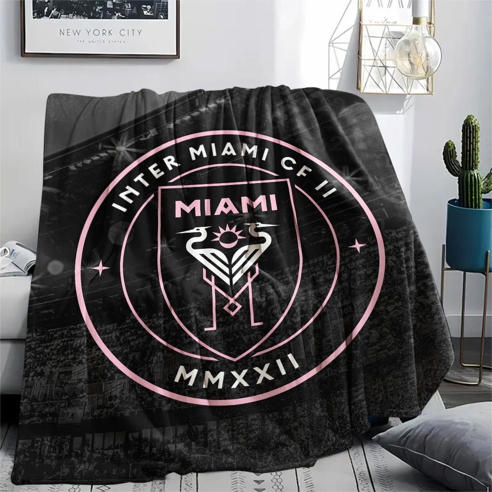 Miami CF pattern Flannel Blanket, High quality Comfortable for All Seasons, Home Decor, Warmth and Comfort, Perfect for Gifts.