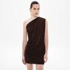 2025 Europäisches One-Shoulder Ärmelloses Bodycon Kleid - Schmale Passform, Einfarbige, Herbststil