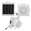 6in Solar Exhaust Fan White Round 8W Solar Panel Fan for Ventilation Cooling Bathroom Kitchen