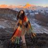 Winter Scarf For Women Luxury Cashmere Warm Rainbow Plaid Pashmina Blanket Shawl Thick Soft Bufanda Wraps Long Poncho Echarpe