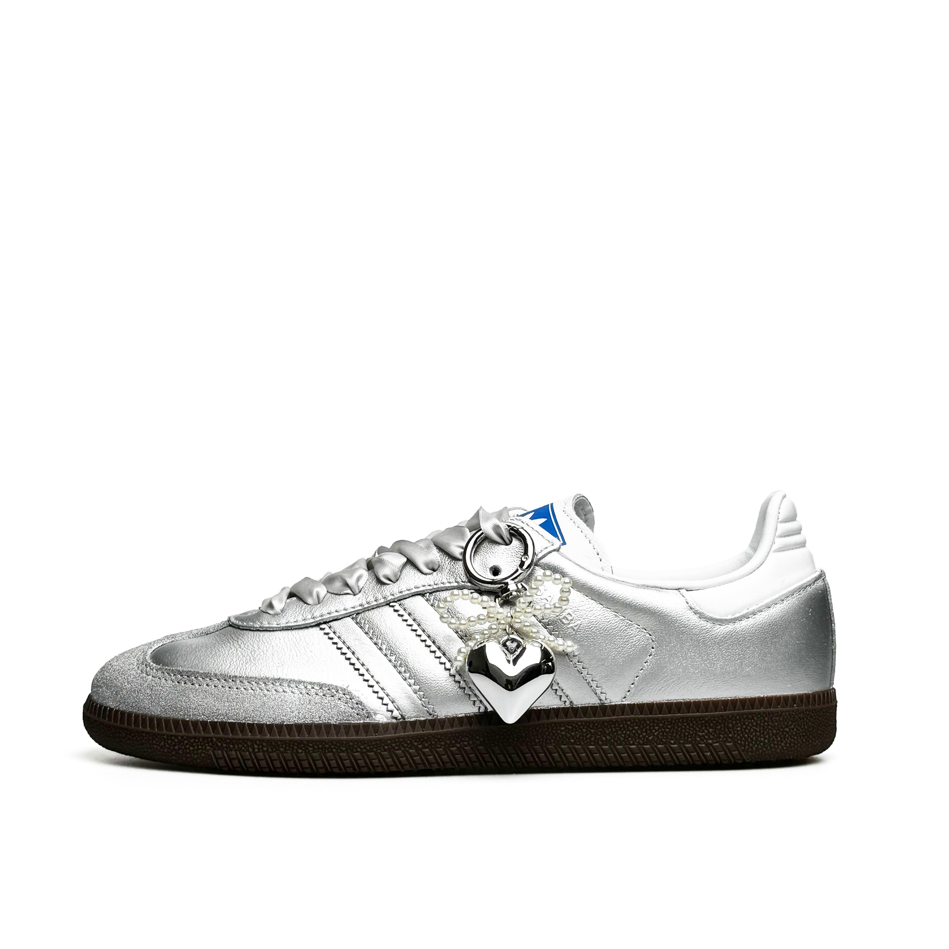 

Adidas Originals SAMBA OG Moonlight Ballet Silver Ribbon Abrasion Resistant Lightweight Slip Resistant Low top B75806(Team920-) 38