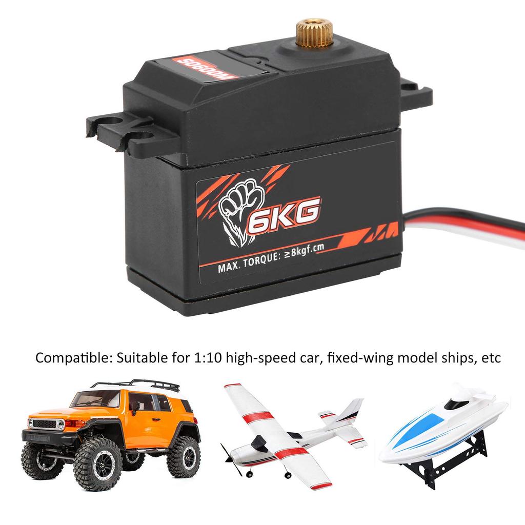 High-precision, Reliable S0600M 6KG Black Metal Gear Digital Servo for 1:10 Scale High-speed Cars.