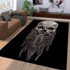 Viking Skull with Runes suitable as a non-slip mat for the living room or bedroom sofa