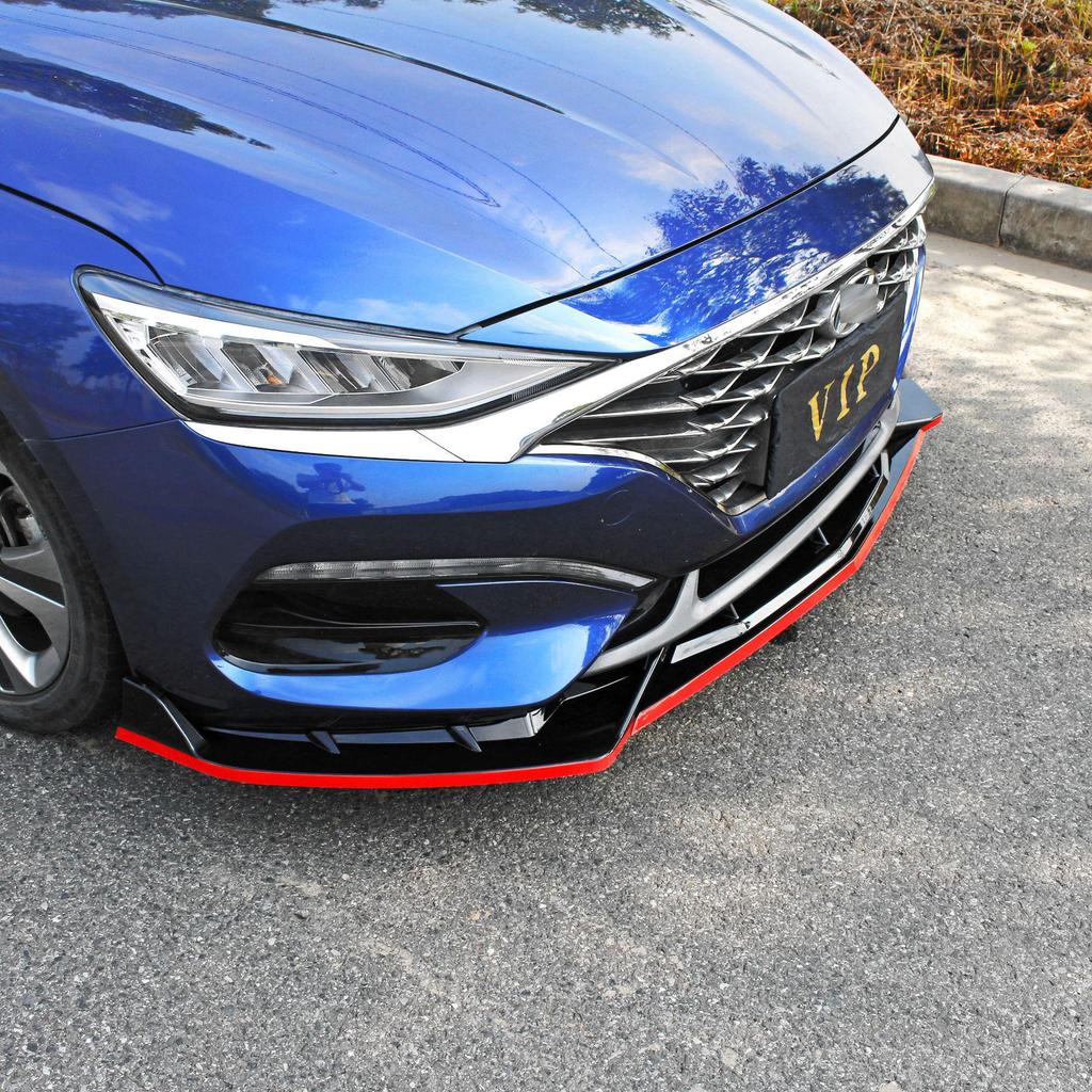 Modern Fiesta Front Lip & Rear Spoiler Kit: Combat Style Splitter, Louvers, and Bumper Protectors