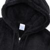 hooded jacket with embroidered script logo Long-sleeved zip-up (C3-L615Z-090-L)