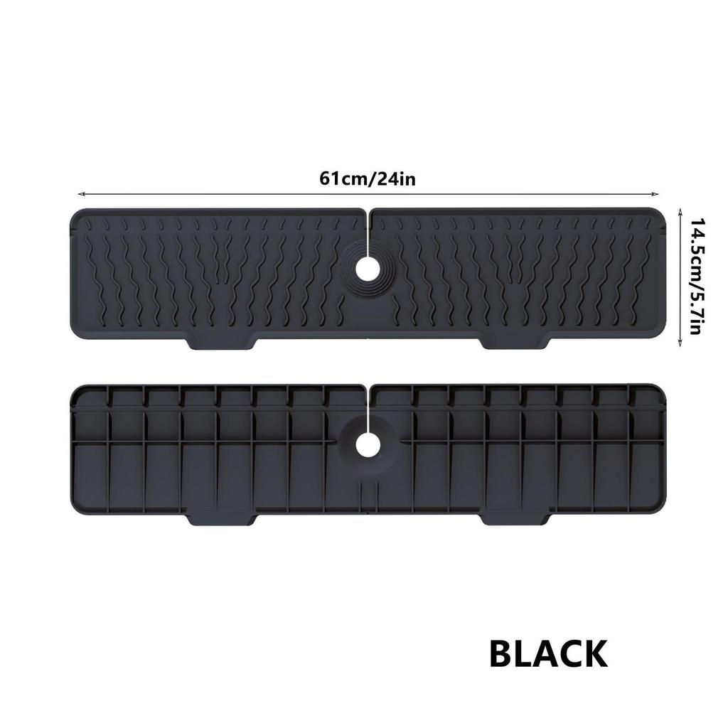 Silikon Spülbecken Armatur Matte: Einfarbige rechteckige Spülbeckenunterlage für Küchenarbeitsplatten