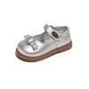 Girls silver single shoes children's leather shoes 2025 spring and autumn new girls fashion princess shoes children's performance shoes tide