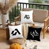 Ag Jeans Cushion Cover Anti-Dust Mite Short Plush Pillowcase - Invisible Zipper Silky Soft Sofa Cushion Cover