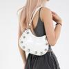 Crossbody Bag Rivets PU Underarm Bag Small Pack Shoulder Bag Portable Punk Style Handbags  Girls