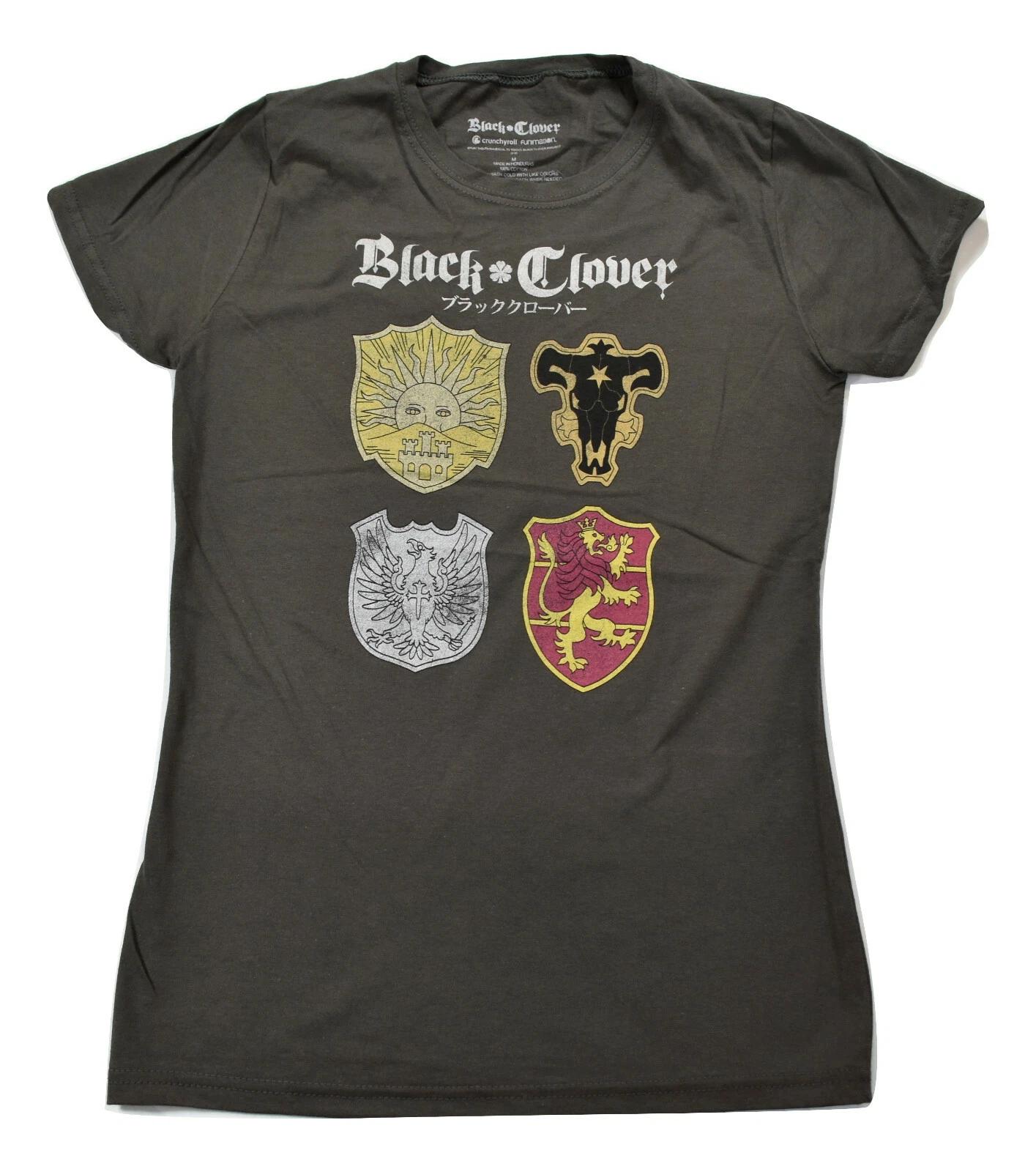

Black Clover Anime Juniors Crimson Lion, Black Bull Silver Eagles Shirt New M S