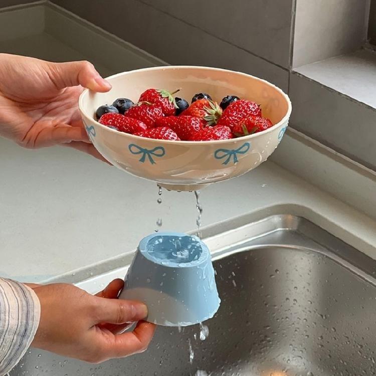 Artistic Plastic Snacks Organizers Bowl For Living Room Coffee Table Multipurpose Fruit Display Hygienic Drainage Base
