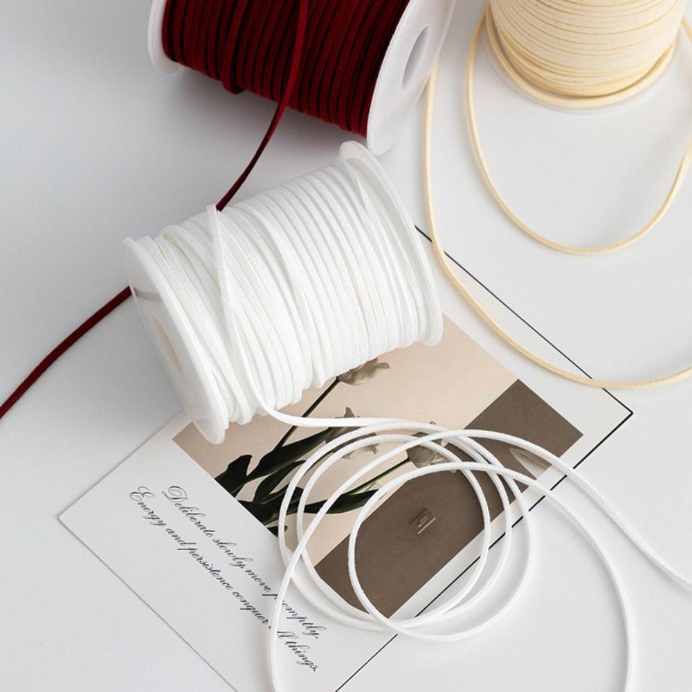 Handmade Leather Velvet Rope Korean Style Gift Packaging Rope Multipurpose Leather Roll Thread  DIY
