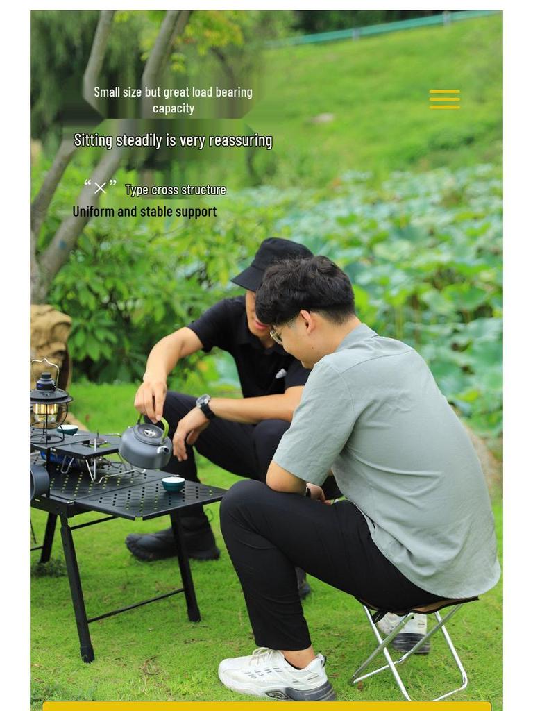 Ultraleichter tragbarer faltbarer Aluminium-Campinghocker