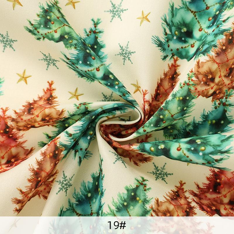 150x50cm Christmas Series Printed Fabric For Christmas Decoration, Tablecloths, Sofa Cover Handmade DIY Sewing Fabrics TJ21839