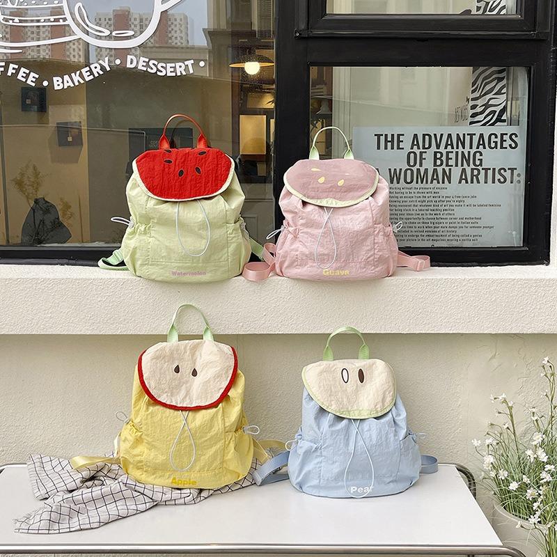 Niche design bag fruit college style girl personality simple large capacity student backpack