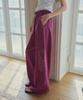 CITTA Signature Logo Linen Wide Pants_Ctb574(Purple)