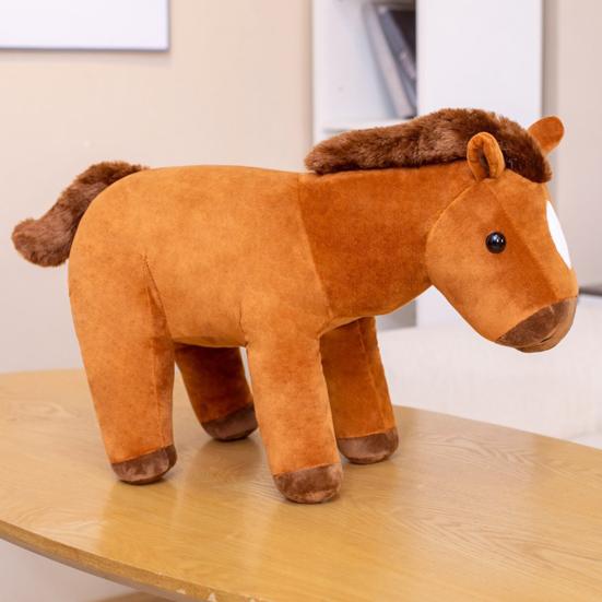 Adorable Horse Plush Toys Decorative Anti-fade Increase Vitality Horse Stuffed Doll for Kids