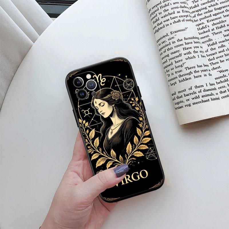 12 Constellation Card Phone Case for Samsung Galaxy Note 10 20 S23 S22 Ultra FE Plus M06 M15 M16 M35 M55