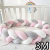 1M/2M/3M/4M  Baby Crib Bumper Protector Bed Braid Knot Cushion for Infant Kids Shares Toddler Baby Bed Bumpers in Crib Newborn
