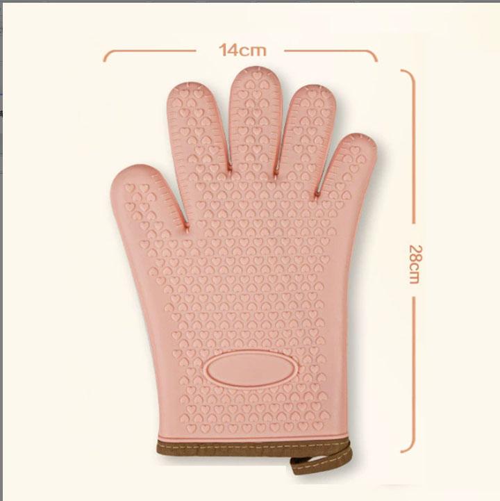 1Pc Thickened Anti-Scald Silicone Gloves Heat Resistant for Microwave Oven Baking BBQ Anti-Slip Heat Insulation Mitts