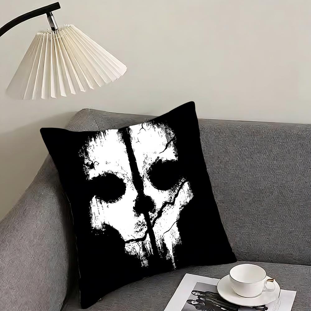 Game C-Call of D-Duty Black Ops Cushion Cover Reversible Plush Pillow Cover – For car, sofa, bedroom, perfect as a gift.